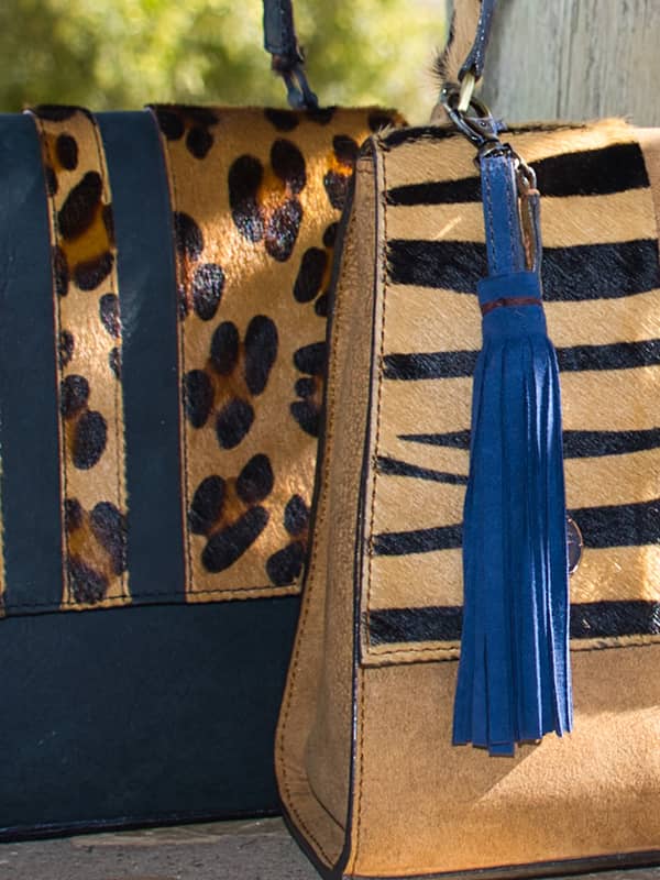 Print Animal Design — embossed genuine leather